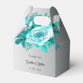 Ballotins Aqua Botanique Argent Mariage Roses (Verso)