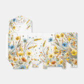 Ballotins Aqua Wedding Favor Box Vos Photos Monogrammes Noms (Déplié)