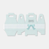 Ballotins Aquamarine et blanc Polka Dot Favoriser boîte cade (Déplié)