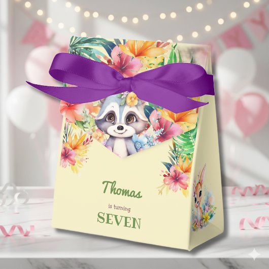 Ballotins Aquarelle Animaux de la forêt sauvage anniversaire