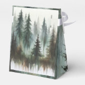 Ballotins Aquarelle Arbres Rustique Wilderness Mariage (Arrière)