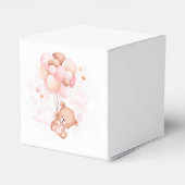 Ballotins Aquarelle Ballons roses Baby shower Ours en Teddy (Arrière)