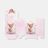 Ballotins Aquarelle Bébé Cerf Ballotin Fleurs roses (Déplié)