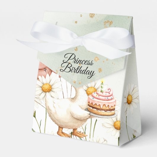 Ballotins Aquarelle Bébé Oie blanche Anniversaire fête migno (Verso)