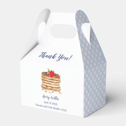 Ballotins Aquarelle Berry Pancake Blue En vichy Baby shower (Verso)