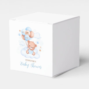 Ballotins Aquarelle Bleu Balloon Baby shower Ours En Teddy