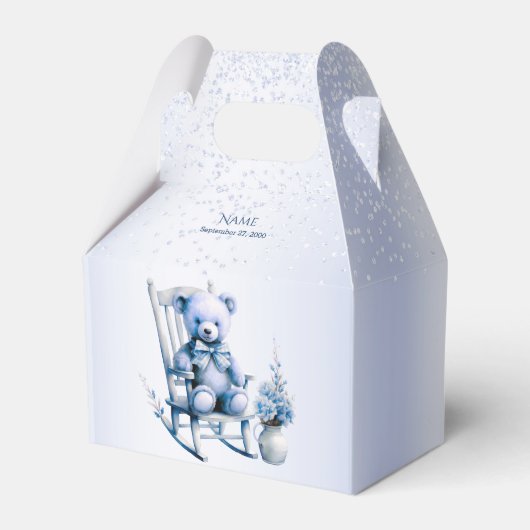 Ballotins Aquarelle Bleu Ballotin ours bébé (Verso)