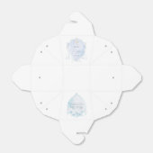 Ballotins Aquarelle bleu clair Crest Baptême Sortir (Déplié)