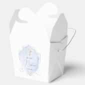 Ballotins Aquarelle bleu clair Crest Baptême Sortir (Ouvert)