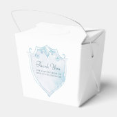 Ballotins Aquarelle bleu clair Crest Baptême Sortir (Arrière)