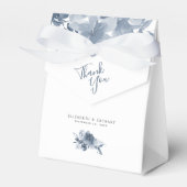 Ballotins Aquarelle bleu Dusty Mariage Floral (Verso)