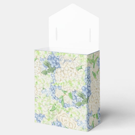 Ballotins Aquarelle Bleu et Blanc Hydrangea Crest (Ouvert)