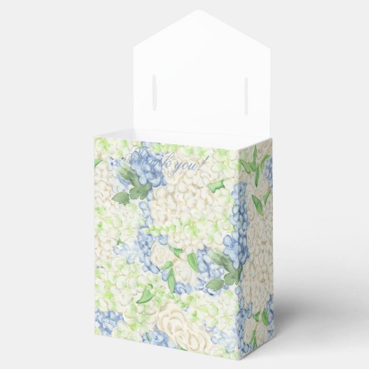 Ballotins Aquarelle Bleu et Blanc Hydrangea Crest (Ouvert)