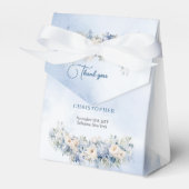 Ballotins Aquarelle bleu et blanc roses vert mariage (Verso)