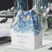 Ballotins aquarelle bleu hydrangea mariage