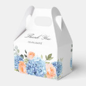 Ballotins Aquarelle bleu Hydrangea rose Roses Mariage cadeau (Arrière)