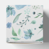 Ballotins Aquarelle Bleu sur Floral Gris Clair (Haut)