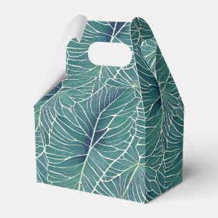 Ballotins Aquarelle Bleu Vert Turquoise Tropical Feuille Mot