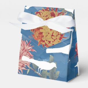 Ballotins Aquarelle bleue Fleurs Vintages et oiseaux