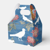 Ballotins Aquarelle bleue Fleurs Vintages et oiseaux (Arrière)