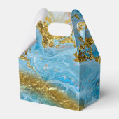 Ballotins Aquarelle bleue Marbre et or Foil (Arrière)