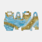 Ballotins Aquarelle bleue Marbre et or Foil (Déplié)