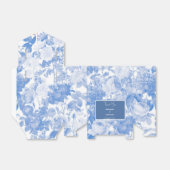 Ballotins Aquarelle bleue Mariage de fleurs botaniques (Déplié)