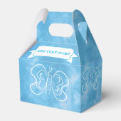 Ballotins Aquarelle bleue personnalisée de dessin de papillo (Arrière)