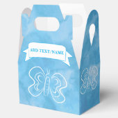 Ballotins Aquarelle bleue personnalisée de dessin de papillo (Ouvert)