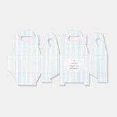 Ballotins Aquarelle Bleue Rayures Baptême (Déplié)