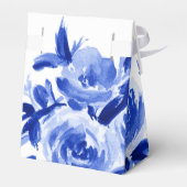 Ballotins Aquarelle Bleue Royale Mariage Floral Favoriser le (Arrière)