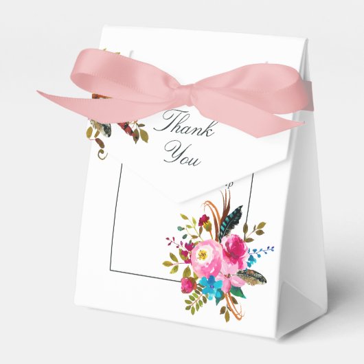 Ballotins Aquarelle Boho Chic Mariage Floral Merci (Verso)