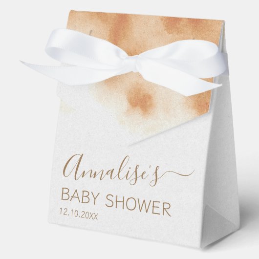 Ballotins Aquarelle Boho moderne Tie Dye Baby shower Beige (Recto)