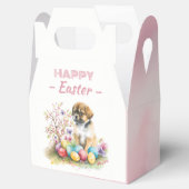 Ballotins Aquarelle Chiot oeufs de Pâques et fleurs - (Ouvert)