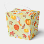 Ballotins Aquarelle Chute Gnomes, Citrouille Et Feuille Favo (Arrière)