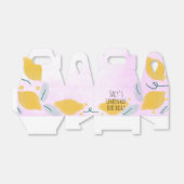 Ballotins Aquarelle Citron Anniversaire Rose Jaune Bordure A (Déplié)