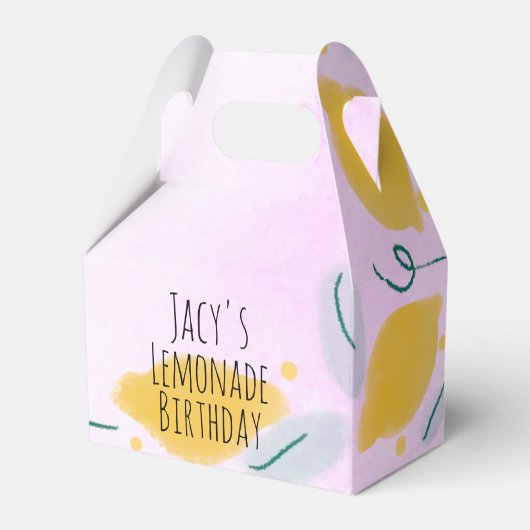 Ballotins Aquarelle Citron Anniversaire Rose Jaune Bordure A (Verso)