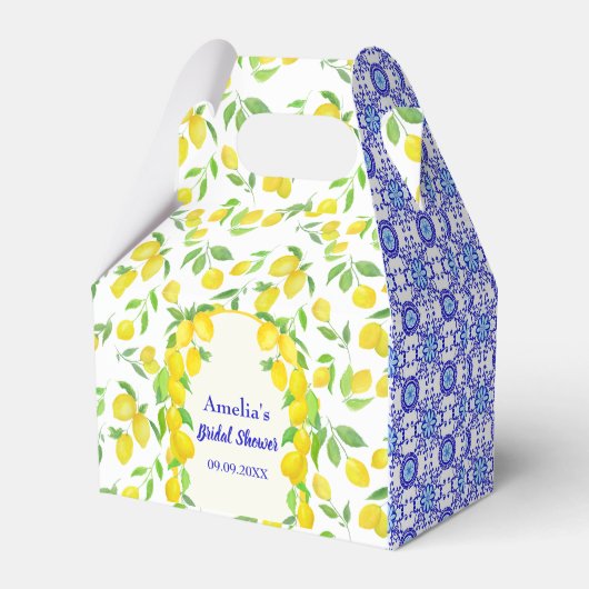 Ballotins Aquarelle Citrons Positano Amalfi Carreau Mariage  (Verso)