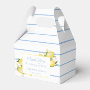Ballotins Aquarelle Citrons Rayures Bleu Clair Mariage Douch