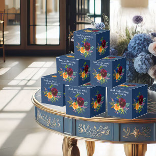 Ballotins Aquarelle claire Floral Mariage bleu