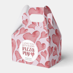 Ballotins Aquarelle Coeurs Saint-Valentin Pizza Lover