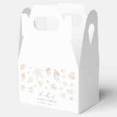 Ballotins Aquarelle Coquillages Perles Mariage Boho Côtier (Ouvert)