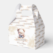 Ballotins Aquarelle de Baby shower d'ours en peluche (Arrière)