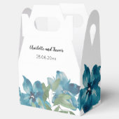 Ballotins Aquarelle de fusion florale bleu peinte à la main (Ouvert)