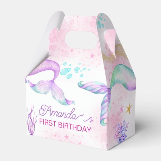 Ballotins Aquarelle de la queue de sirène Anniversaire sous (Verso)