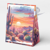 Ballotins Aquarelle de soleil couchant du désert Mariage du  (Arrière)