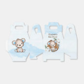 Ballotins Aquarelle du garçon Baby shower d'ours en peluche (Déplié)