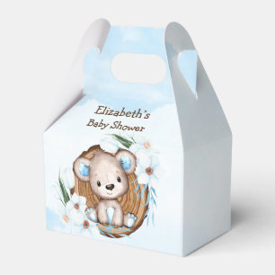 Ballotins Aquarelle du garçon Baby shower d'ours en peluche