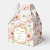 Ballotins Aquarelle en ivoire floral or mariage grâce (Verso)