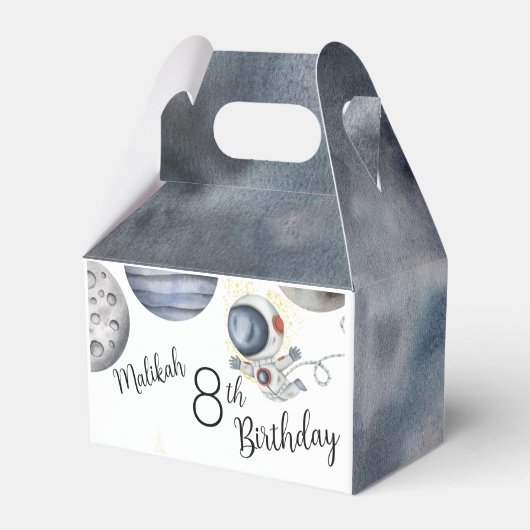 Ballotins Aquarelle Espace fête d'anniversaire pour garçon o (Verso)